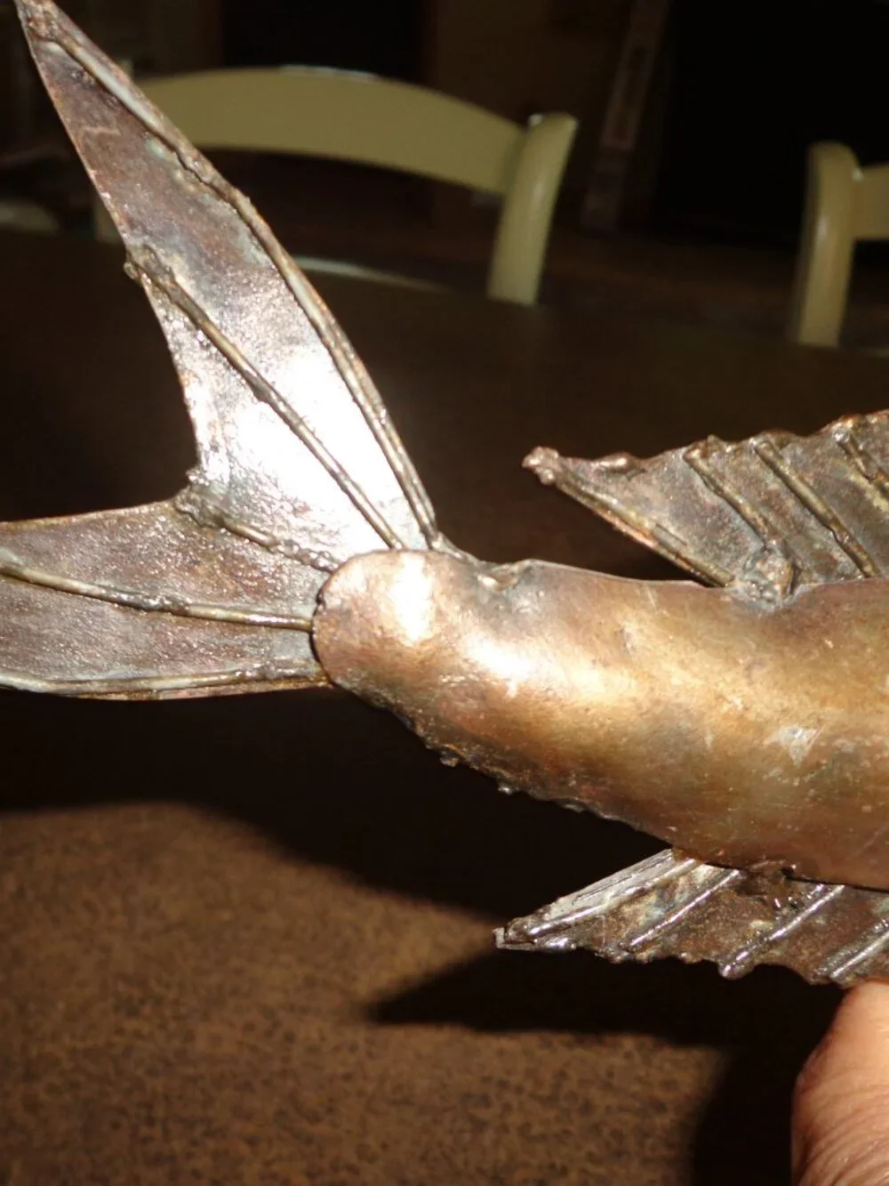 Sea Fish Steel Welded Steel Base Mount Beautifully Done! Marine Bronze Tone